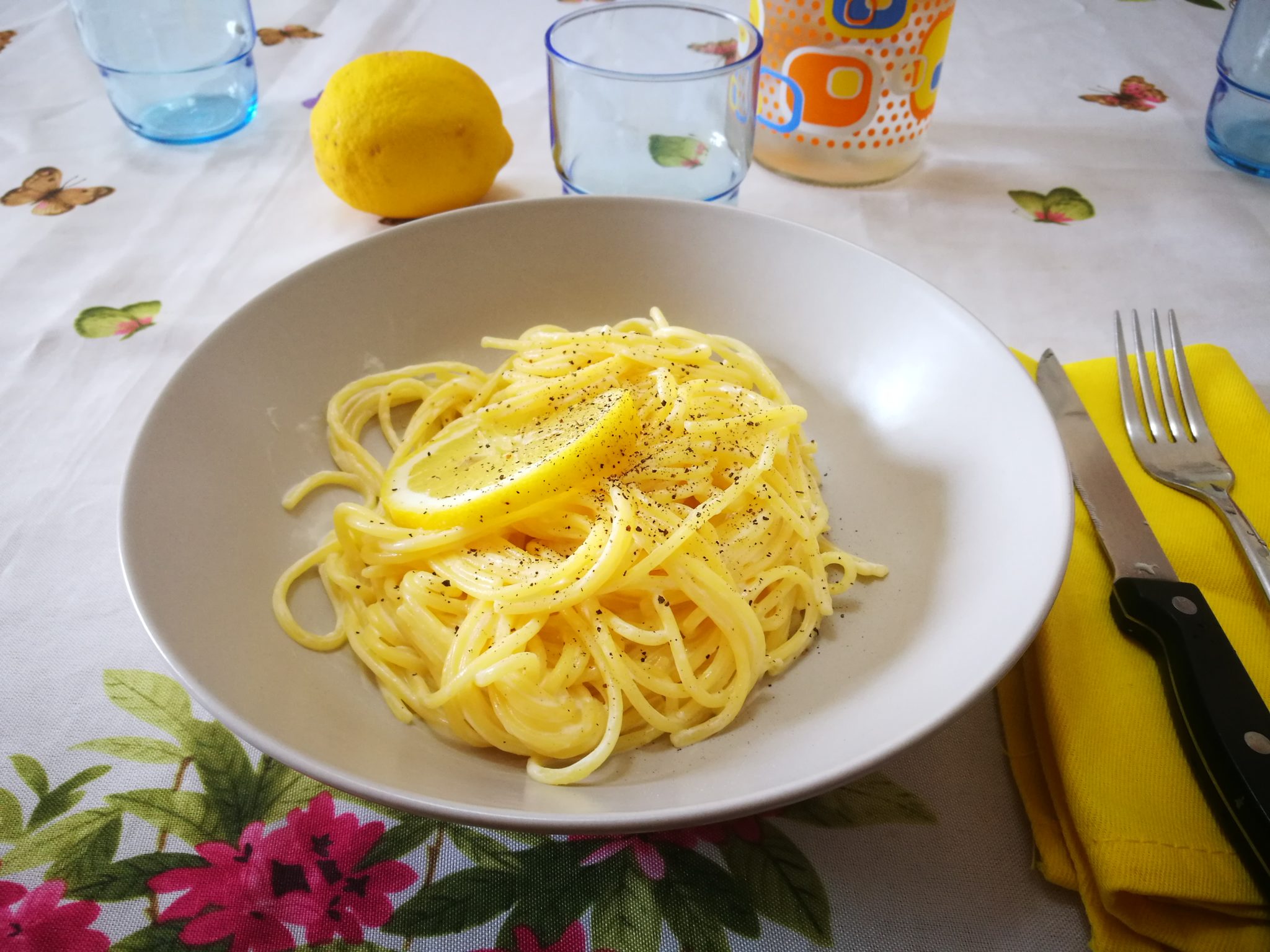 Spaghetti panna e limone - Cuciniamo senza glutine